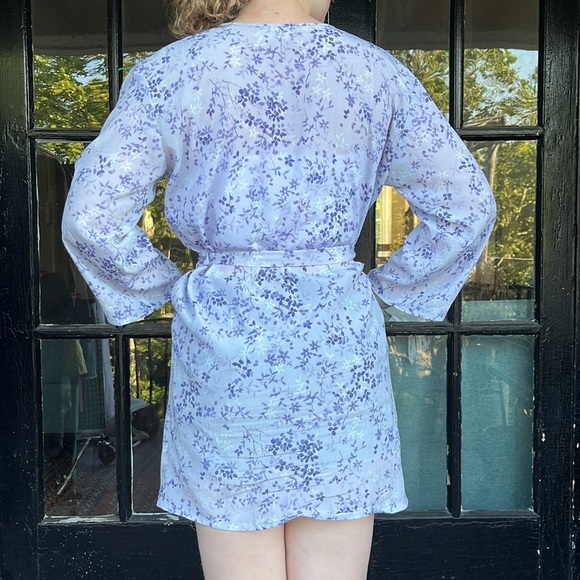 Gilligan & O'malley - Vintage Gold Tag Purple Floral Robe - Size Small - Picture 3 of 5